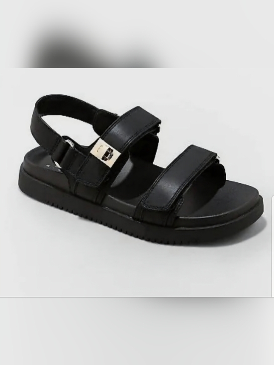 a new day Shoes - Women's Jonie Ankle Strap Footbed Sandals - A New Day Black
